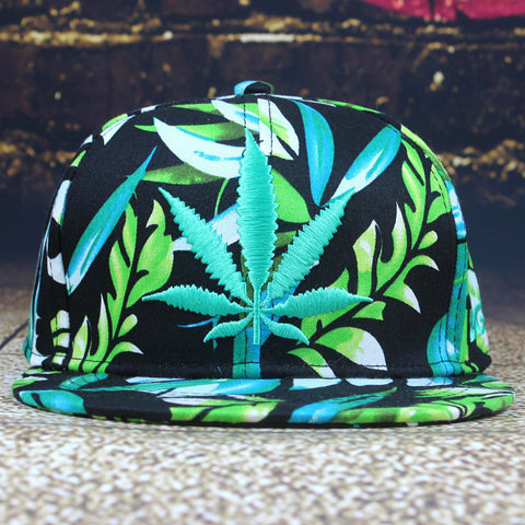 New Fashion Leaf Weed Snapback