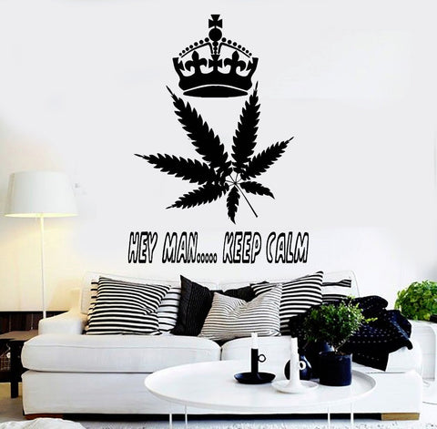 Vinyl Wall Decal Hippie Quote Weed Cannabis Rastafarian Stickers